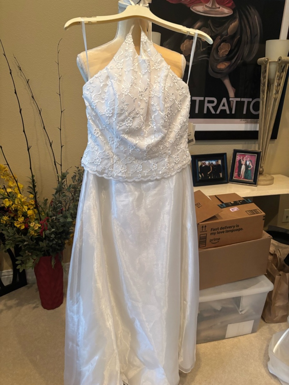 Women’s white formal dress